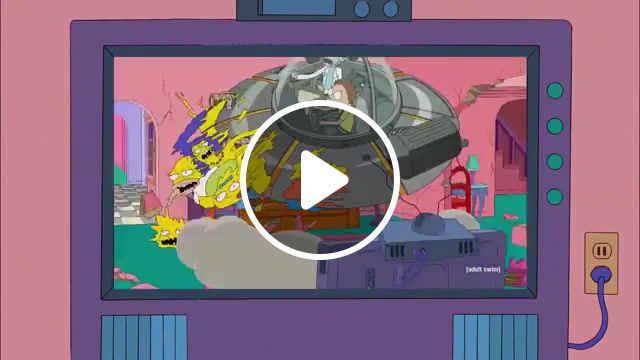 Simpsons watching own death, death, rick and morty, simpsons, mashups, hybrids, mashup. #0