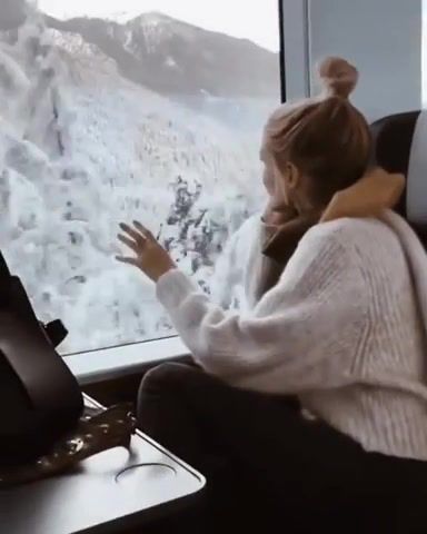 Tell Me Why. Tell Me Why. Mountain. Beautiful. Windows. Snow. Forest. Winter. Nature. Train. Blonde. Girl. Nature Travel.