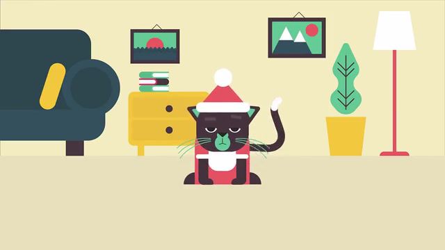 Christmas cat, cats, anthem, bang, optimism, christmas.