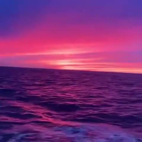 The most beautiful sunset purple sea
