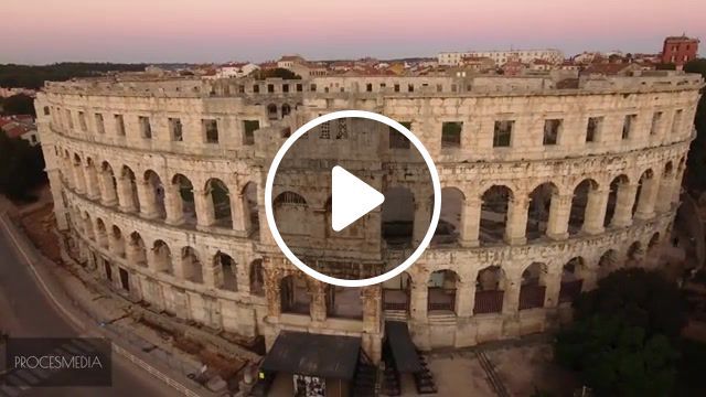 Amphitheater, amphitheater, fragments of the past, porec, drone, pula, tourism, rijeka, beach, croatia, nature travel. #0