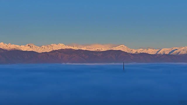Turin shrouded in cloud, cinemagraph, cinemagraphs, loop, cloud, wow, sun, nature, eleprimer, live pictures.