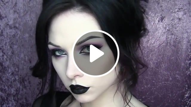 The goth girl's guide makeup look, goth, girls, guide, to, black, liquid, lipsticks, makeup, look, tutorial, gothic, glamour, romantic, trad, 90's, pale, skin, lips, purple, eyeshadow, mac, cosmetics, sugarpill, kat von d, poison plum, spooky, sara monster, style, how, fashion, fashion beauty. #1