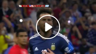Messi free kick vs usa