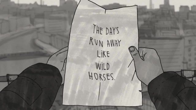 The days run away like wild horses, Cartoon, Vimeo, Life, Mood, Tomorrow, Again, After, Day, Black And White, Hand Drawn, Animation, Cartoons