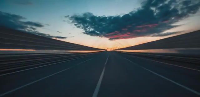 Road out of Space, Road, Road Trip, Sunset, Speed, Speed Racer, Prodigy, Out Of Space, Race, Car, Timelapse, Nature Travel