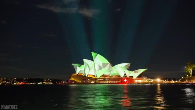 Light Festival In Sydney Acid Sydney Opera House. Clip. Recreation. Water. Sea. Ocean. Ships. Bright. Light. Color. Bons. Melbourne. Big Room. House. Electronics. Electro. Music. Sydney Opera House. Opera. Acid. Australia.