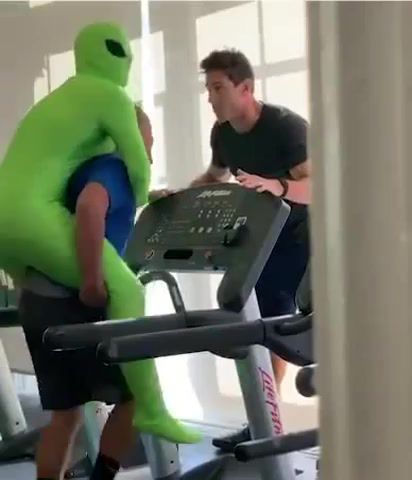 He's training to free the aliens at area 51, alien, area 51, area 51 raid, xfiles, x files theme, sports.