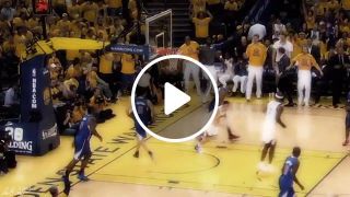Klay Thompson Climbs the Ladder for the Jam on Big Baby