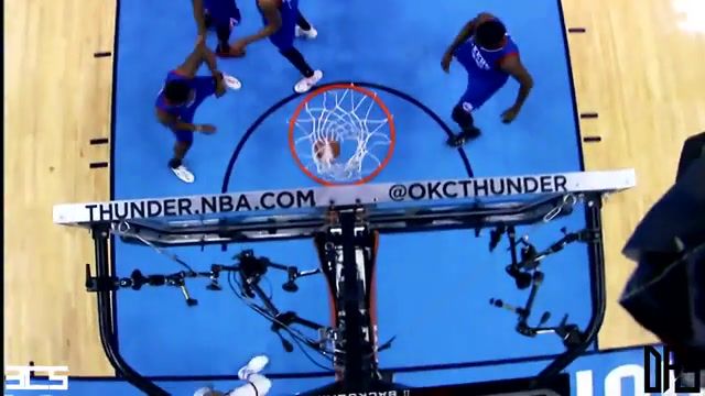 Russell westbrook goes coast to coast for the nasty two handed slam, sports.