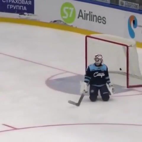 This goalie pulls off an incredible goal, nhl, hockey, goalie, penalty shot, sports.