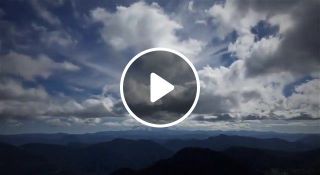 Mount Rainier hidden by clouds
