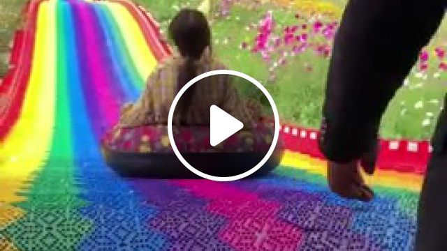 Rainbow slide, Rainbow, Slide, Nature Travel