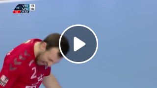 Incredible behind the back goal Last 16 VELUX EHF Champions League 19