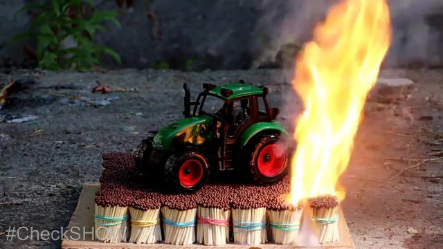 Experiment 10000 matches vs tractor, experiment, life hack, trick, smart ideas, glue gun life hacks, genius ideas, hand made, simple life hacks and creative ideas, life hacks for school, awesome life hacks, crazy ideas, crazy experiments, matches, 10000 matches, toy, tractor toy, toy car, burn, fire, test, plastic, burning, volcano from matches, volcano eruption, match, safety matches, matches domino effect, matches chain reaction, satisfying, fire domino, match chain reaction, volcano pollution, science technology.