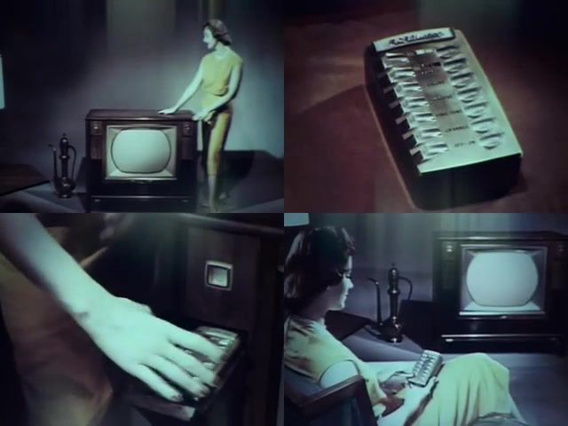 Color TV with remote control, 60's, Home Television, Advertising, Retro Style, Ads, Science Technology