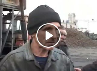 Drunk russian coal miner comedy