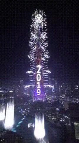 New year in dubai, science technology.