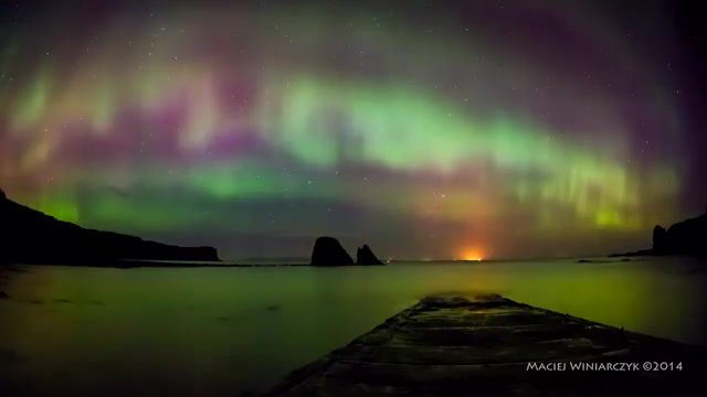 Night of the Northern Lights, Aurora Borealis, Scotland, Caithness, Night Sky, Starry Sky, Northern Lights, Nightscape, Nature Travel