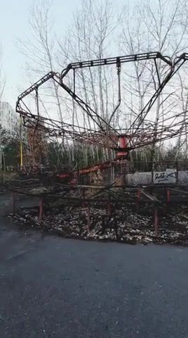Return to childhood, pripyat, chernobyl disaster, ghost town, carousel, amusement park, abandoned, childhood, radiation, nature travel.