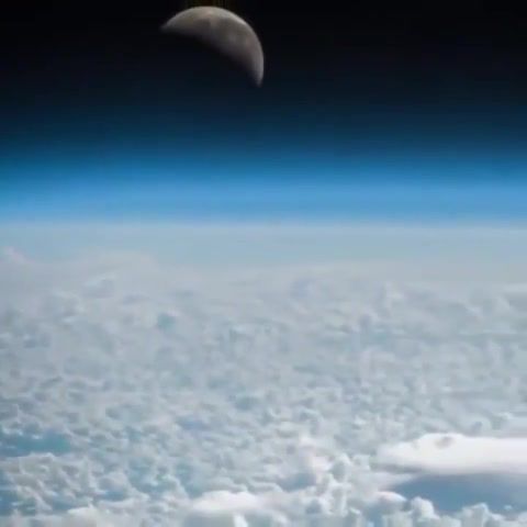 Moonset from space