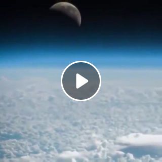 Moonset from space