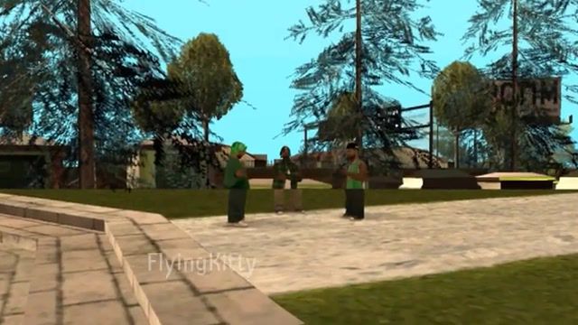 Little people buried over there - Video & GIFs | gta san andreas,flying kitty,cj,big smoke,buried over there,idk man,dank meme,ytp,gaming