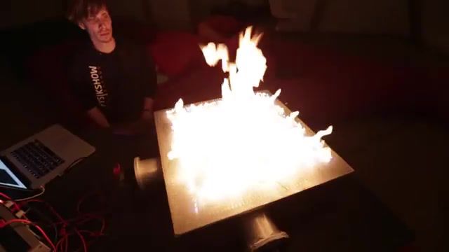Musical Fire Table, Veritasium, Science, Physics, Rubens Tube, Pyro Board, Pyro, Board, Standing Wave, Standing Waves, Fire, Sound, Music, Wave, Waves, Flame, Science Technology