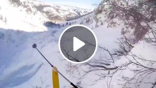 Lucky skier