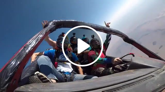 Riders on the car, gopro, skydiving, in car, sports. #0