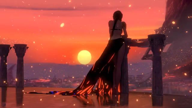 Sunset by wlop, wallpaper, anime, wallpapers, live, 3d wallpaper, live wallpaper, live wallpapers, girls, woman, engine, wallpaper engine, animated, background, windows 10, vista 7 8 xp, download.