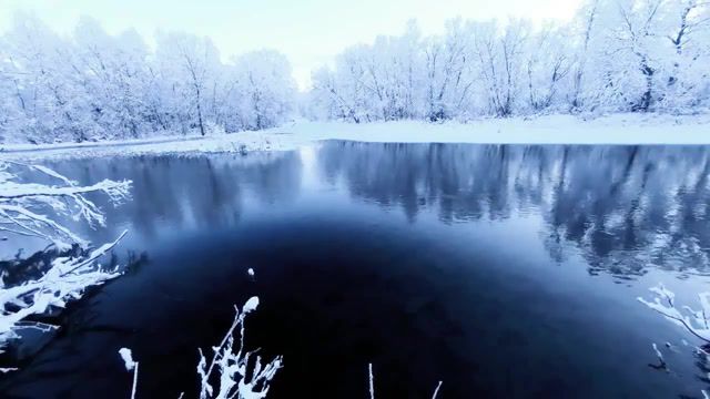 Winter river - Video & GIFs | winter,river,nature,music,nature travel