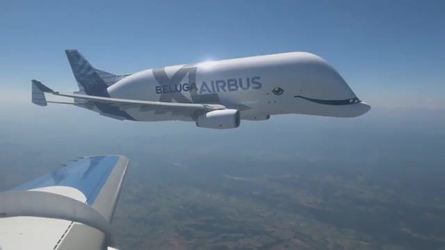 Aircraft Beluga epic flying