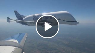 Aircraft Beluga epic flying