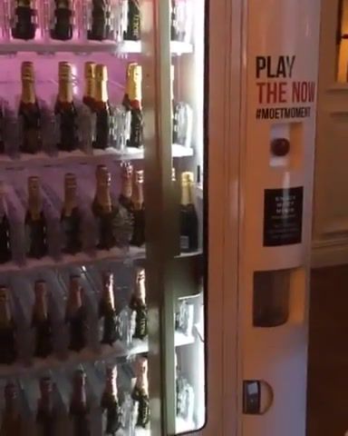 Champagne to go, vending machine, champion, science technology.