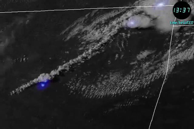Clouds and lightning over Oklahoma from satellites, Clouds Lightning Oklahoma Satellites, Science Technology