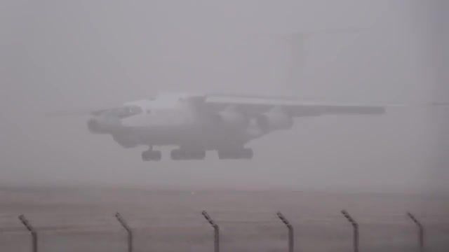 Fog, Geek, Music, Air, Fog, Landing, Aviation, Aircraft, Cool, Extreme, Amazing, Awesome, Flight, Flying, Fly, Airplane, Il 76td, Il 76
