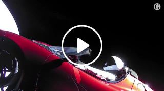 Tesla Roadster Shooting Stars