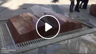 The open book fountain in budapest