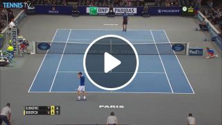 Umpire Catch Paris Masters Djokovic Berdych