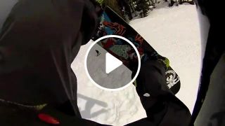 Snowboard fail crash
