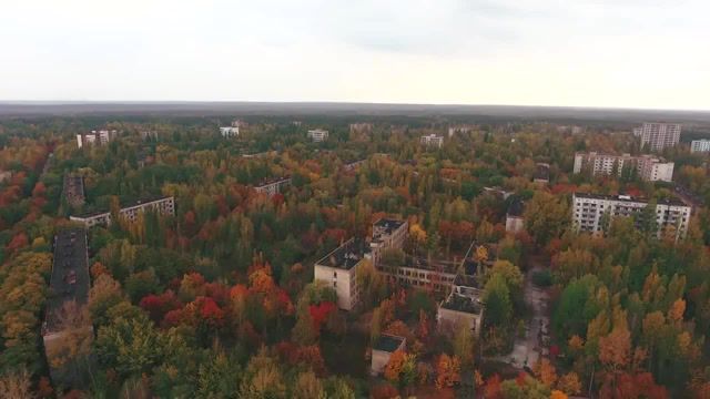 Chernobyl, drone, aerial, sky shooting, chernobyl, radioactive team, 4k, nature travel.