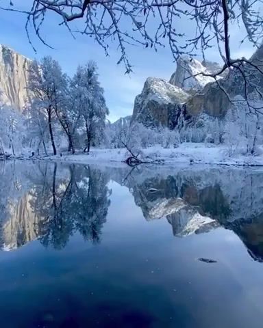 Winter reflections at Yosemite Valley, Nature Travel