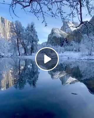 Winter reflections at Yosemite Valley