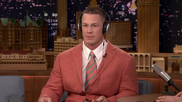 And his name is john cena, the tonight show, jimmy fallon, john cena, jimmy, totally nail, whisper challenge, nbc, nbc tv, television, funny, talk show, comedic, humor, snl, fallon stand up, fallon monologue, tonight, show, jokes, interview, variety, comedy sketches, talent, celebrities, clip, highlight, smackdown live, wwe, trainwreck, the marine, sisters, talking smack, surf's up 2, southpaw, the wall, lol, game, games with guests, first try, win, wrestlemania, celebrity.