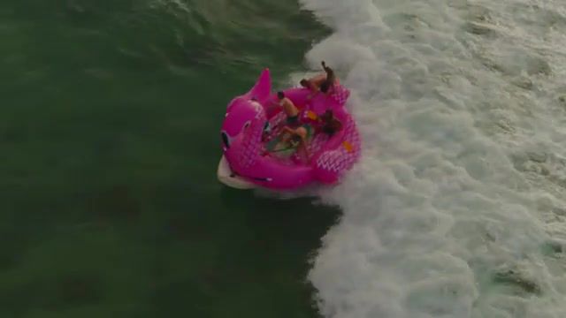 GIANT FLAMINGO MIVE WAVES, Pranks, Stunts, Inflatable Flamingo, Giant Inflatable, Giant Slide, Flamingo La River, Nature Travel