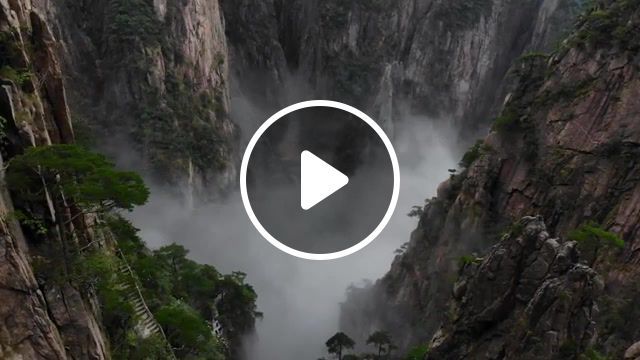 Flying over yellow mountains in china, china, nature, mountains, national park, nature travel. #0