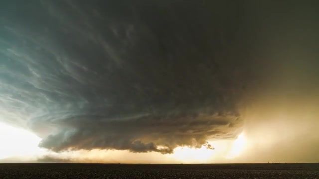 A supercell near booker, texas, lightning, rain, thunderstorm, storm chasing, tornado, wall cloud, rotation, supercell, booker, texas, timelapse, nature travel.