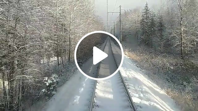 Winter rail way, nature travel. #0