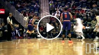 Gerald Green Drives Baseline for the Double Clutch Jam
